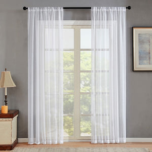 MRTREES Solid Sheer Window Curtains