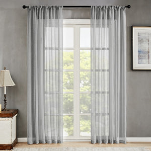 MRTREES Solid Sheer Window Curtains