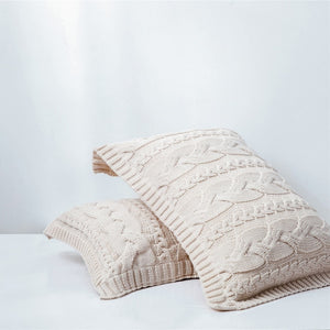 REGINA Brand Twist Stripe Knitted Pillow Case