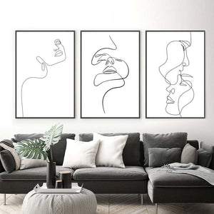 Abstract Lady Line Wall Art