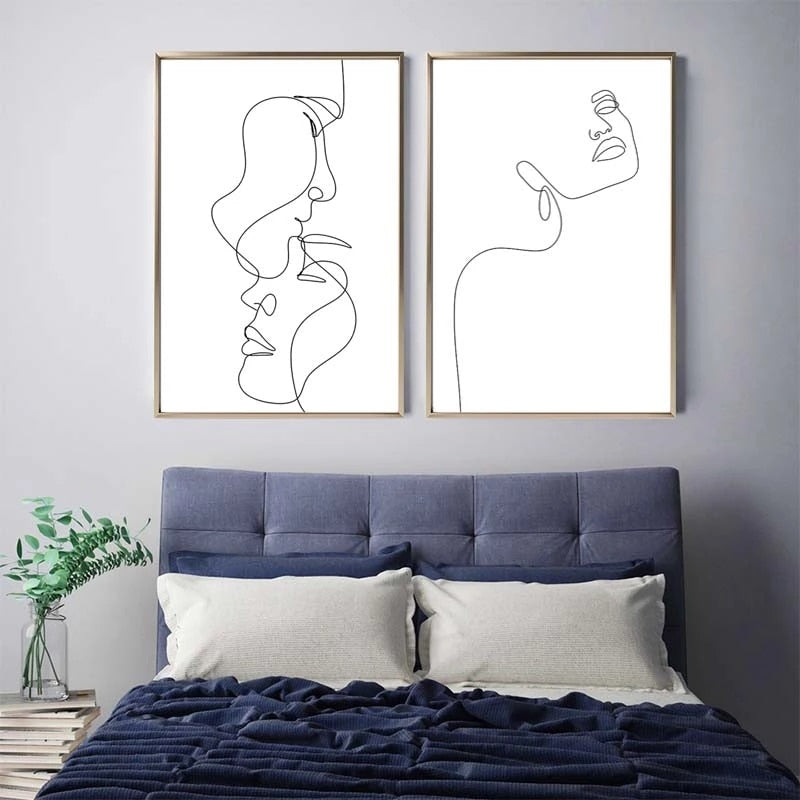 Abstract Lady Line Wall Art