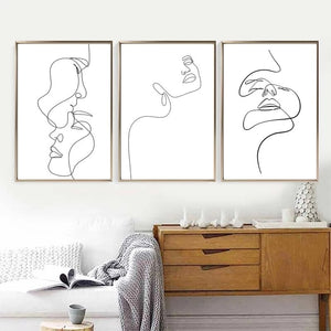 Abstract Lady Line Wall Art