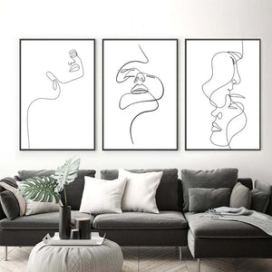 Abstract Lady Line Wall Art