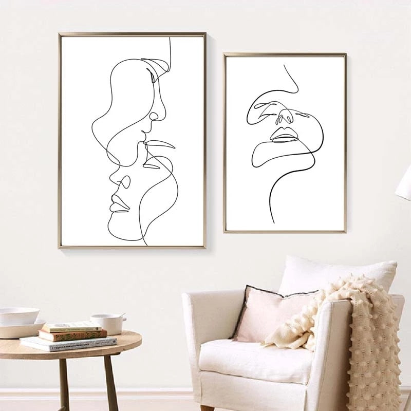 Abstract Lady Line Wall Art