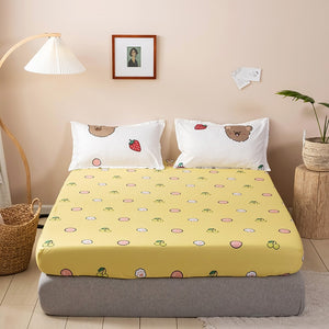 Bed Sheet Geometric Printed Fitted Sheet