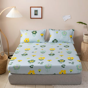 Bed Sheet Geometric Printed Fitted Sheet