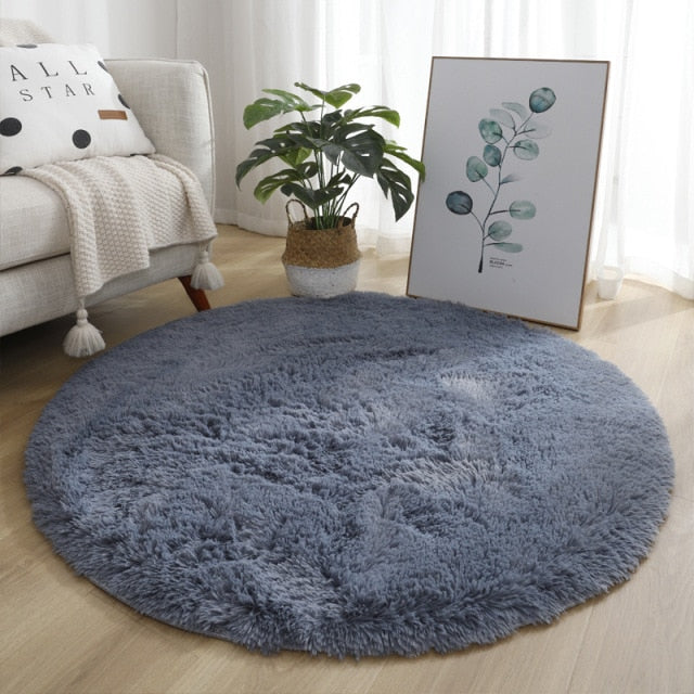 Bubble Kiss Fluffy Round Rug