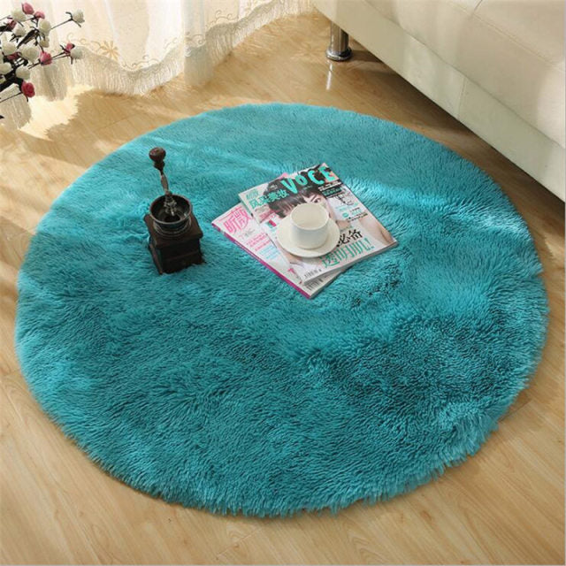 Bubble Kiss Fluffy Round Rug