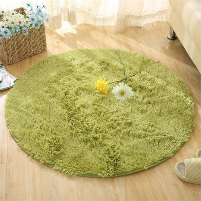 Bubble Kiss Fluffy Round Rug