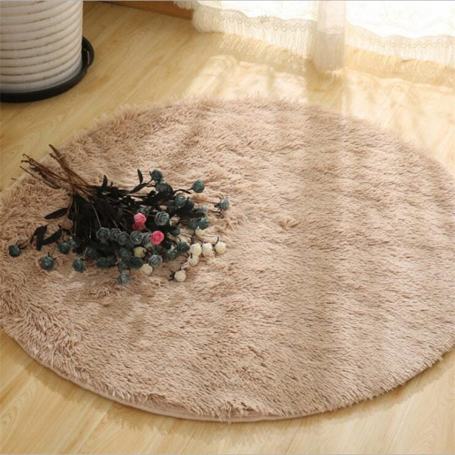 Bubble Kiss Fluffy Round Rug