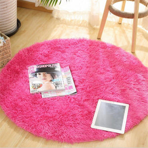 Bubble Kiss Fluffy Round Rug