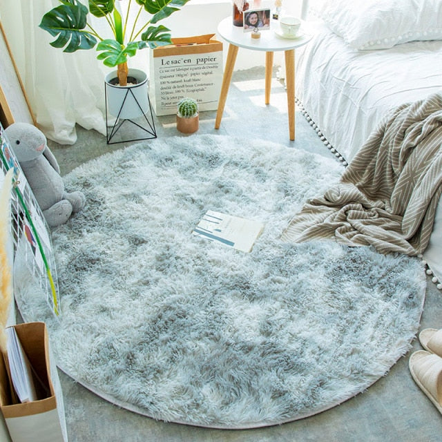 Bubble Kiss Fluffy Round Rug