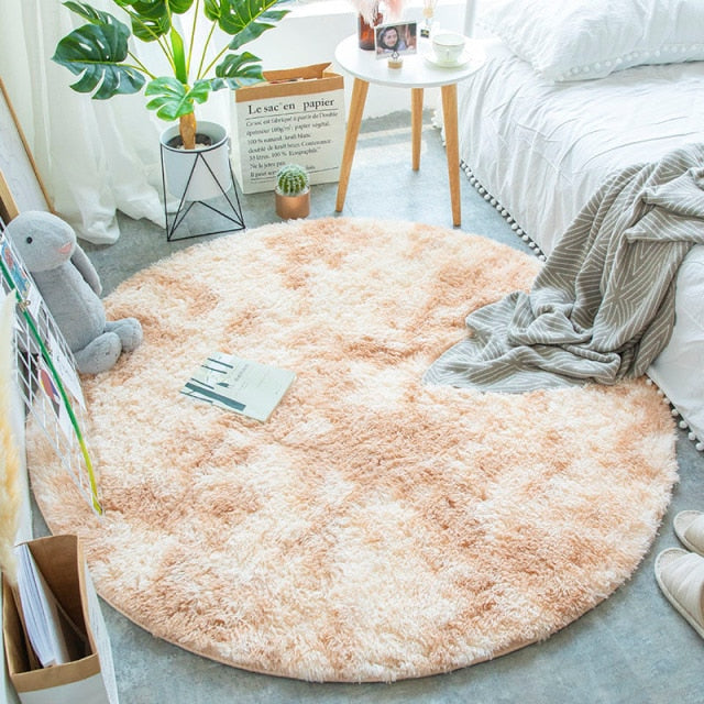 Bubble Kiss Fluffy Round Rug