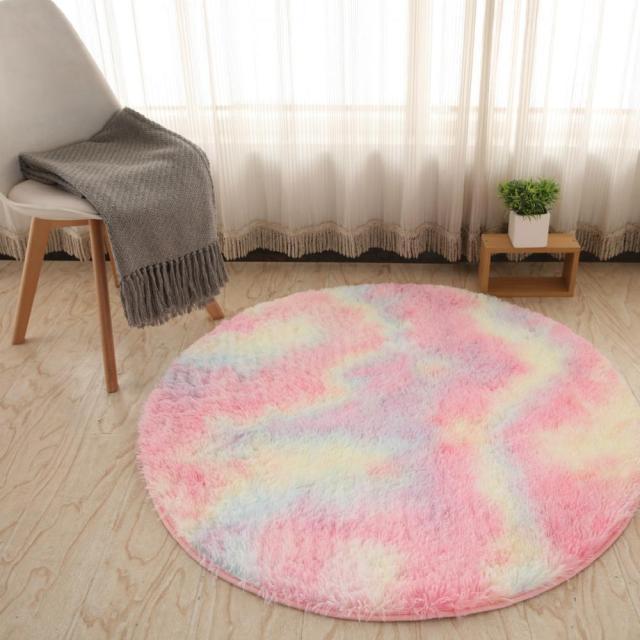 Bubble Kiss Fluffy Round Rug