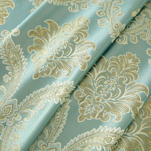 European Encrypted Gold Wire Jacquard Curtains for Living Dining Room Bedroom Luxury Home Decor Blackout Curtains