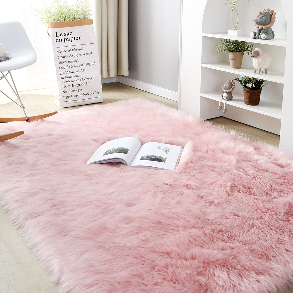 Thick Carpet Soft Sheepskin for Living Room Plush Rug