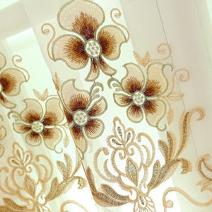 Embroidered Applique Embroidered Curtain