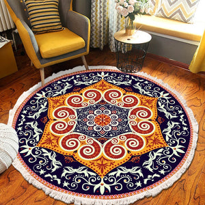 Home Decor Retro Bohemian Round Carpet