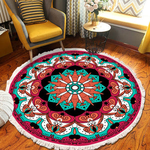 Home Decor Retro Bohemian Round Carpet