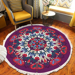 Home Decor Retro Bohemian Round Carpet