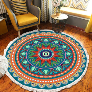 Home Decor Retro Bohemian Round Carpet