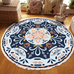 Home Decor Retro Bohemian Round Carpet