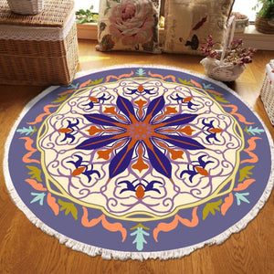 Home Decor Retro Bohemian Round Carpet