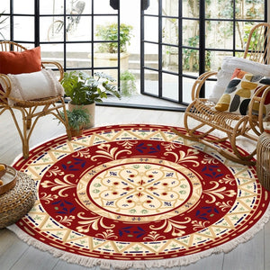 Home Decor Retro Bohemian Round Carpet