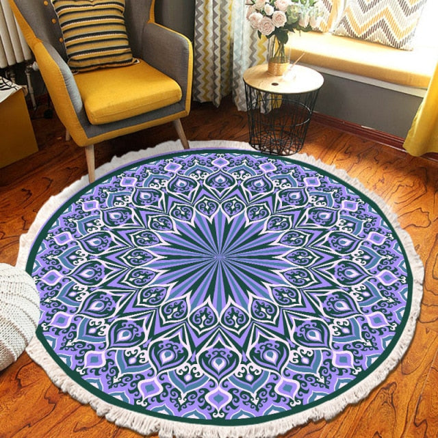 Home Decor Retro Bohemian Round Carpet