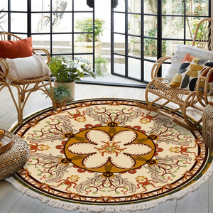 Home Decor Retro Bohemian Round Carpet