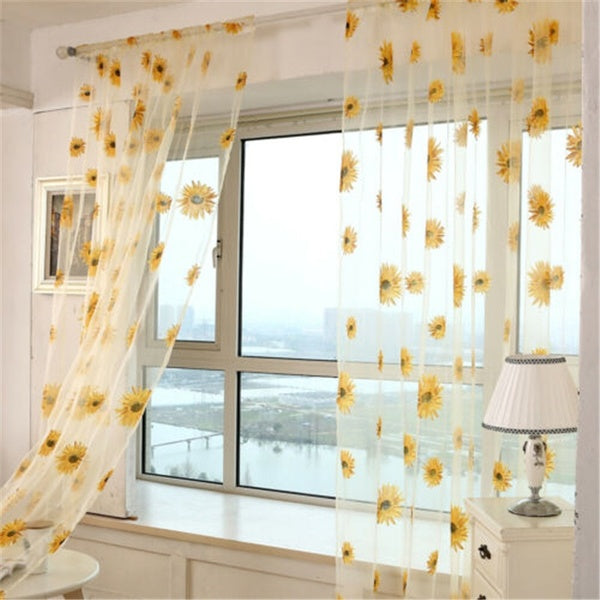 Sunflower Window Panels Drapes Curtains