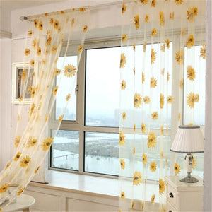 Sunflower Window Panels Drapes Curtains