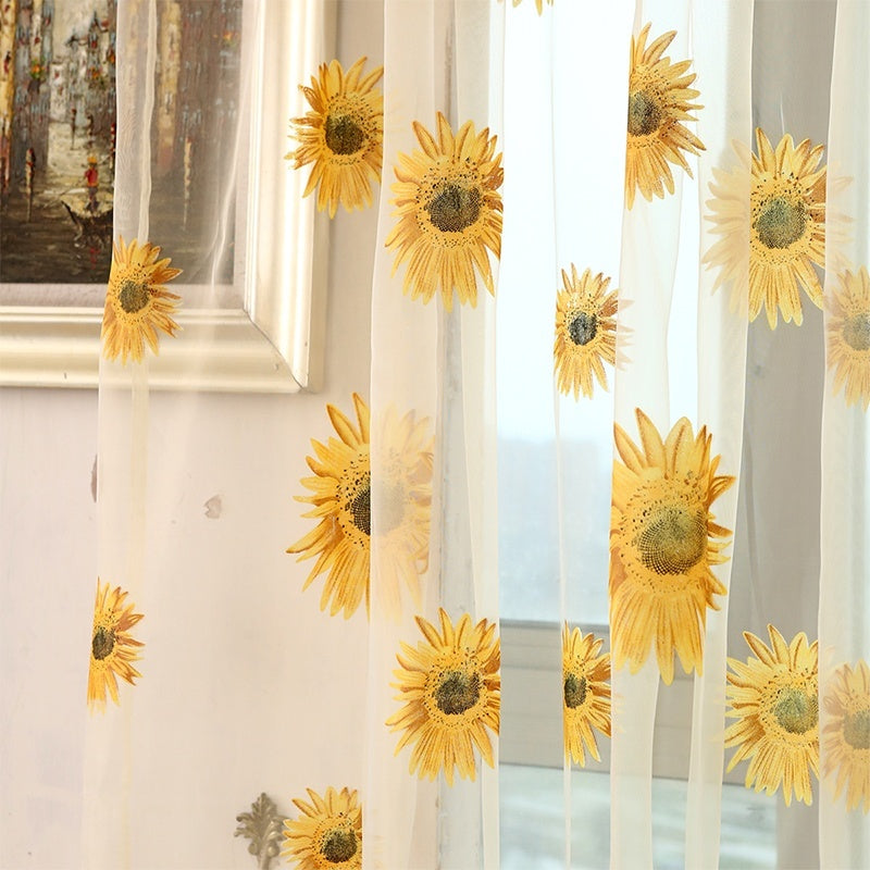 Sunflower Window Panels Drapes Curtains